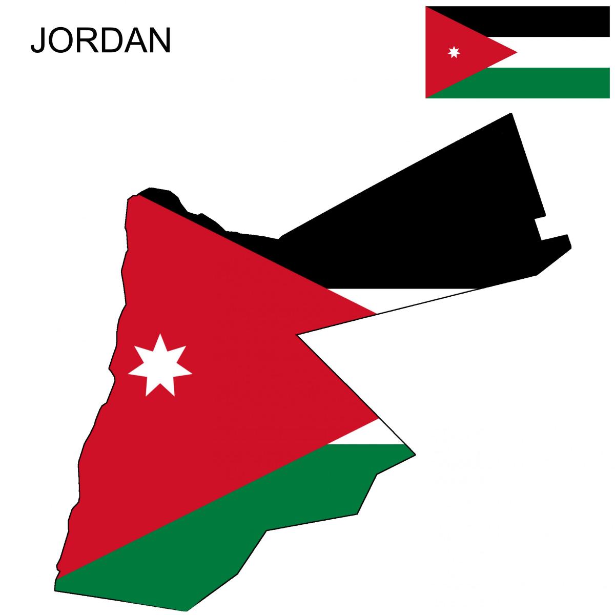 kart over Jordan kart flagg