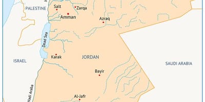 Kart av universitetet i Jordan